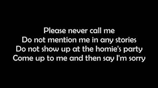 Machine Gun Kelly - The Break Up ( Lyrics)