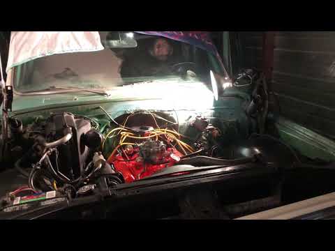 First start after engine rebuild 1968 Chevy C10 327 - SBC