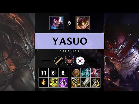 Yasuo Mid vs Ziggs - KR Grandmaster Patch 25.11