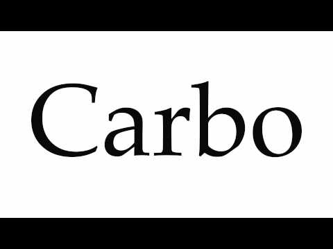 How to Pronounce Carbo