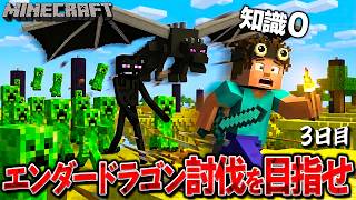 【縦型配信】知識０で挑むサバイバル生活。エンダードラゴン討伐への旅！３日目【マインクラフト】【Java版】#縦型配信