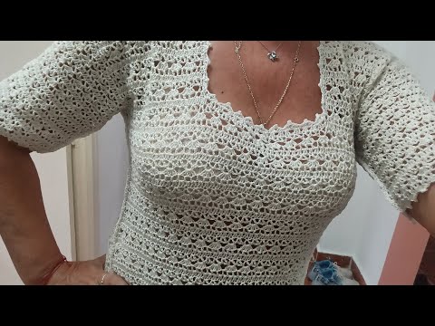 Bluză croșetată clasică,Yda! Tutorial pentru începători.Tutorial women's blouse Yda for beginners.