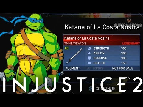 I GOT THE LEONARDO LEGENDARY GEAR! ANOTHER RANT - Injustice 2 "Ninja Turtles" Legendary Gear Gamepay Video