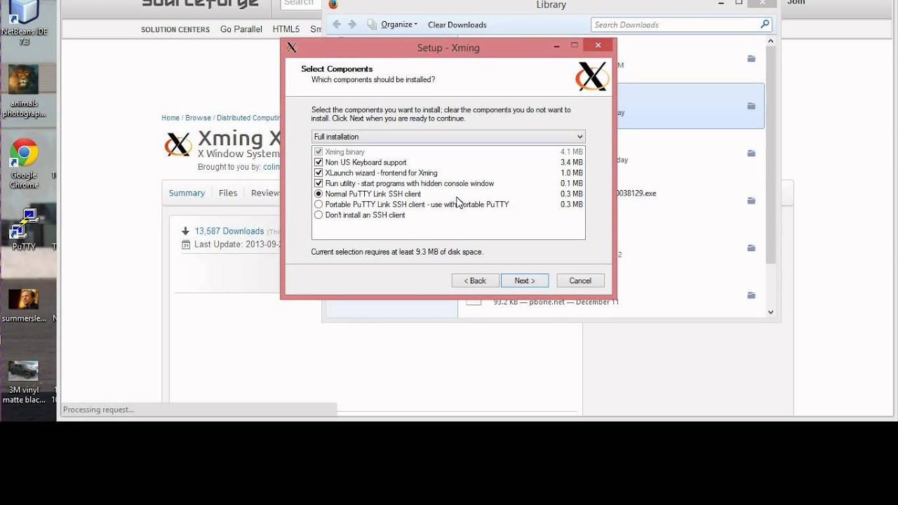 Installing xming x server