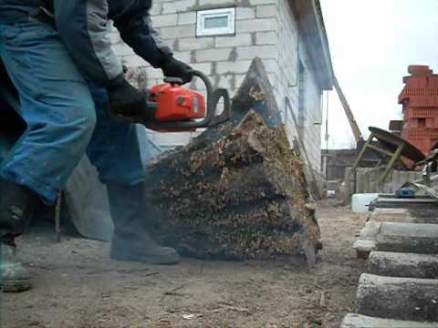 Видео Бензопила OLEO-МAC 937 в работе