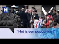 Zuid-Koreaanse president groots ontvangen op de Dam, maar ook wat gemopper