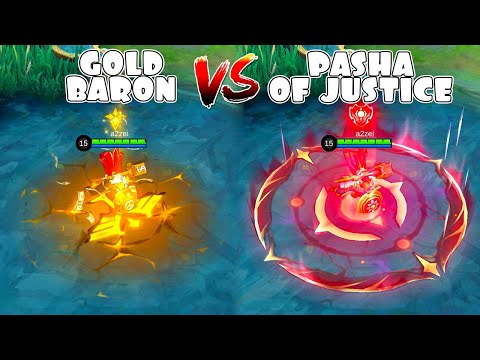 Tigreal Pasha of Justice VS Gold Baron Special Skin Comparison