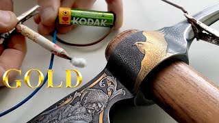 Watch Me Transform a Cheap Axe Into Fine Gold Artwork