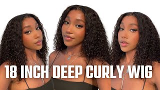 perfect back to school wig! deep curly wig install ft YWigs