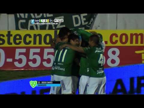 Gol de Chaves. Sarmiento 1 - Defensa 0. Fecha 25. Primera División 2015. FPT