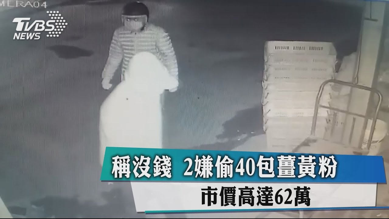 嘸錢啦！2嫌偷40包薑黃粉　市價高達62萬