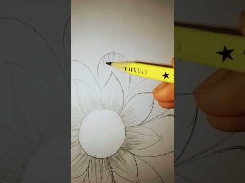 Draw easY Flower#art#iffahart&craftofficial