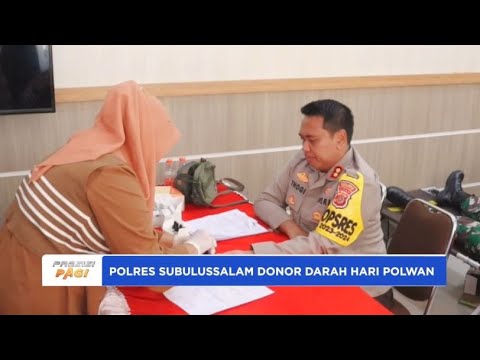 POLRES SUBUSSALAM DONOR DARAH HARI POLWAN