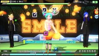 Project DIVA Arcade Future Tone - SING&SMILE (HARD) [Miku, Len & Kaito]