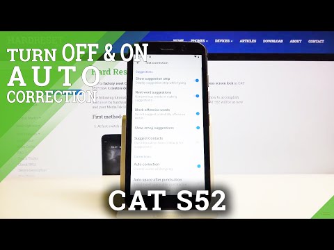 How to Enter Text Correction Options in CAT S52 – Autocorrection