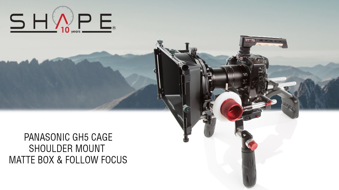 Buy SHAPE GH5SMKIT (GH5SMKIT) Panasonic GH5 Cage Shoulder Mount Kit with Matte Box 4x4 and FFCLIC