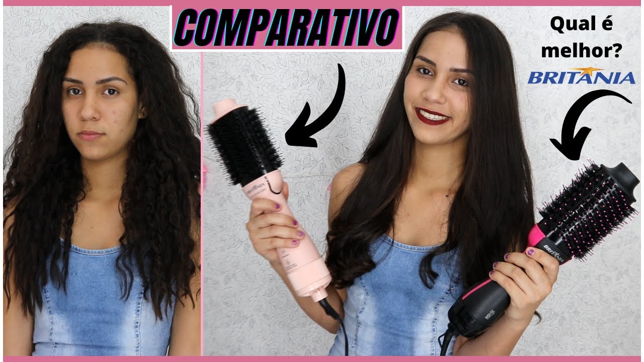 ESCOVAS SECADORAS BRITÂNIA (COMPARATIVO) part. @raiannygontijo  (Escova Soft 1200W vs 1300W)