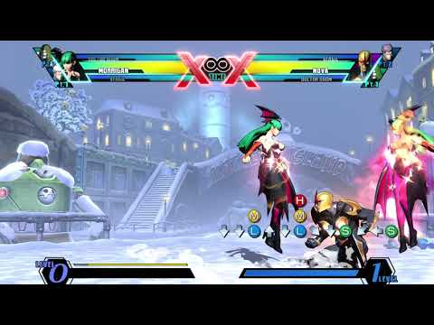 UMVC3 Morrigan Soul Drain combo by herself during Astral Vision