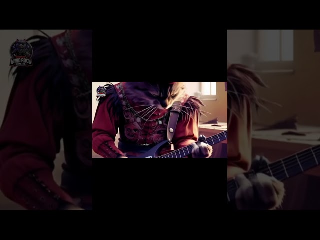 Vídeo relacionado con Gato Metalhead & guitarra eléctrica Heavy Metal, Cats Rock Camiseta