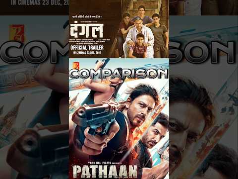 Dangal vs Pathan box office collection comparison video. comparison video pathan vs dangal.