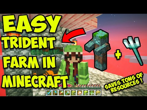 How To Build Easy Trident Farm in Survival Minecraft 1.20