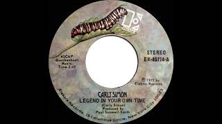 1972 Carly Simon - Legend In Your Own Time (stereo 45)