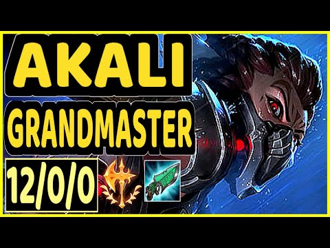 NJI (AKALI) - 12/0/0 KDA GAMEPLAY - EUW Ranked GRANDMASTER