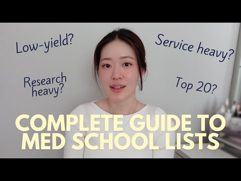 I categorized MEDICAL SCHOOLS so you don't have to | low-yield, service, research, OOS-friendliness