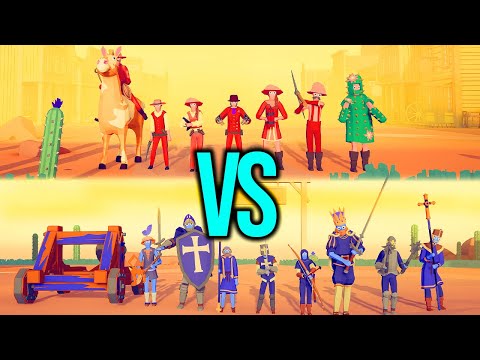 WILD WEST TEAM vs MEDIEVAL TEAM #45 | TABS - Totally Accurate Battle Simulator