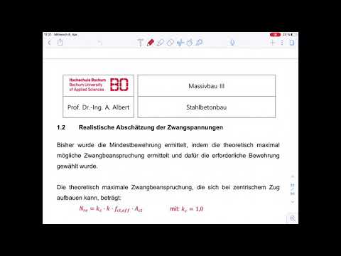 Massivbau 3, Vorlesung 5, Zwangkräfte in Bodenplatten