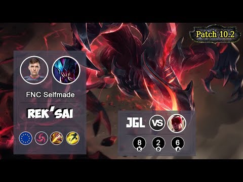 FNC Selfmade Rek'Sai Jungle VS Lee Sin | LOL | S10 EUW Challenger - Full Gameplay