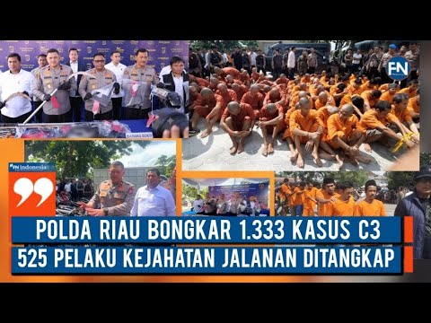 Polda Riau Bongkar 1.333 Kasus C3, Ratusan Pelaku Kejahatan Jalanan Ditangkap