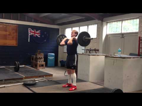 Gillies Ave Olympic Weightlifting - 14/8/13 Training Lifts - Caleb Symon - Olympic Weightlifting