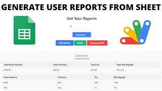 R18 | How to Generate / Create Reports from Google Sheet using Web Apps script