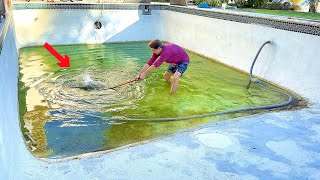 WHAT WAS LIVING IN THE ABANDONED POOL ?! WE CAUGHT IT !