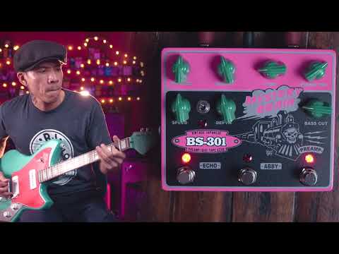 Nocturne Mystery Brain BS-301 Echo/Reverb/Echoplex Preamp Pink Effects Pedal image 5