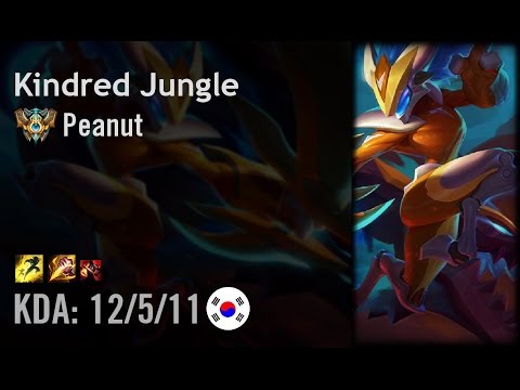 Kindred Jungle vs Graves - Peanut - KR Challenger Patch 6.10