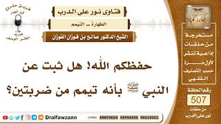 صورة 7636- هل ثبت أن النبي ﷺ تيمم بضربتين؟ - الشيخ صالح الفوزان