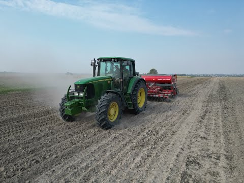 Siewy Jęczmienna ozimego 2024!! John deere 6520 + unia amber 3000/3 duplo