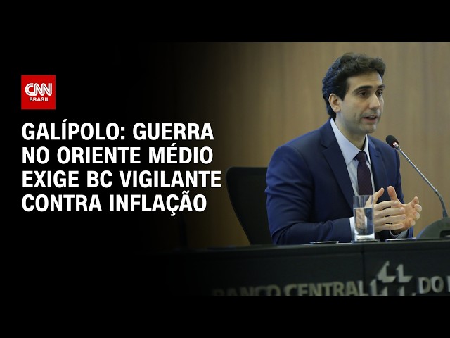 Guerra no Oriente Médio exige BC vigilante contra inflação, diz Galípolo | CNN 360º