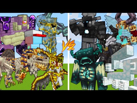 5 Strong Bosses VS 5 Strong Bosses #6 / Minecraft Mob Battle