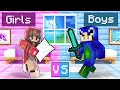Noob vs Pro: Girls vs Boys Cheated in Build Battle Challenge in Minecraft!