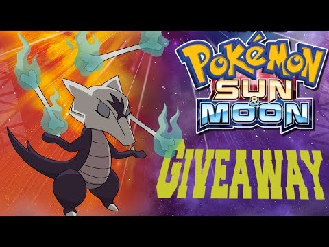 Pokemon Sun & Moon GTS Giveaway - Shiny Alolan Marowak