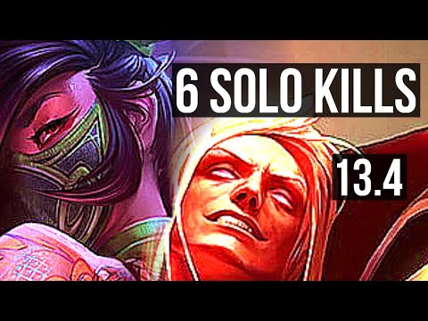 AKALI vs VLADIMIR (MID) | 1600+ games, 6 solo kills, 1.6M mastery, 10/2/1 | EUW Master | 13.4