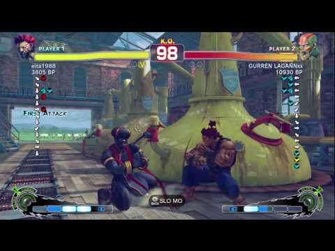 Eita [Akuma] vs GURREN LAGANNxx [Dhalsim] SSF4 Japanese Online Ranked Matches - TRUE HIGH-DEF
