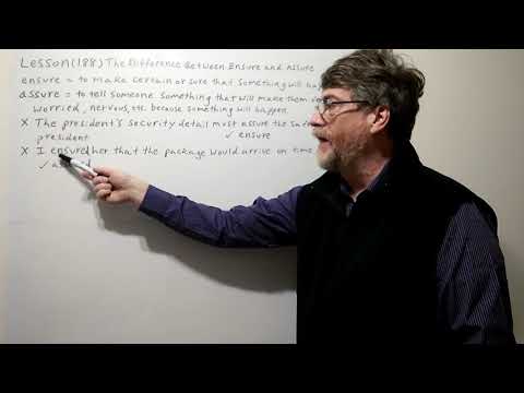 Tutor Nick P Lesson 188 The Difference Between Ensure and Assure