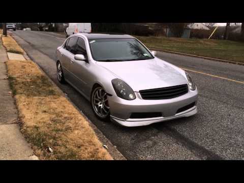 G35 Sedan Megan Exhaust driving away