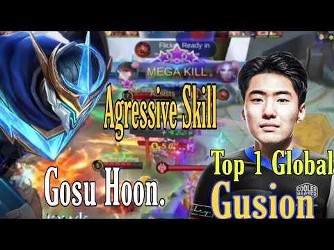 #GOSU#MLBB ɢᴏsᴜ Hoon Super Aggressive Skill Combo!Fast Hand! [ Gusion Gameplay by ɢᴏsᴜ Hoon ] MLBB✓