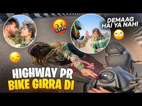 Couples Doing Wrong Things on Highway😨| She Crashed My Bike😡
