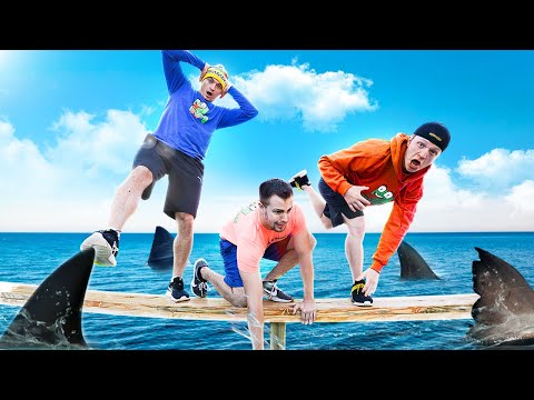 LAST TO FALL OFF PLANK INTO ICE WATER CHALLENGE!